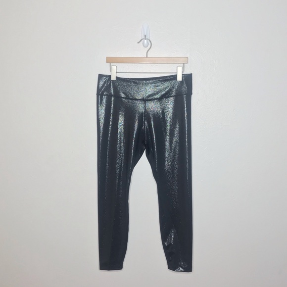 NIKE One Sparkle Black 7/8 Leggings XL - Picture 3 of 6